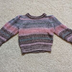 GAP Pink and Purple Striped Sweater